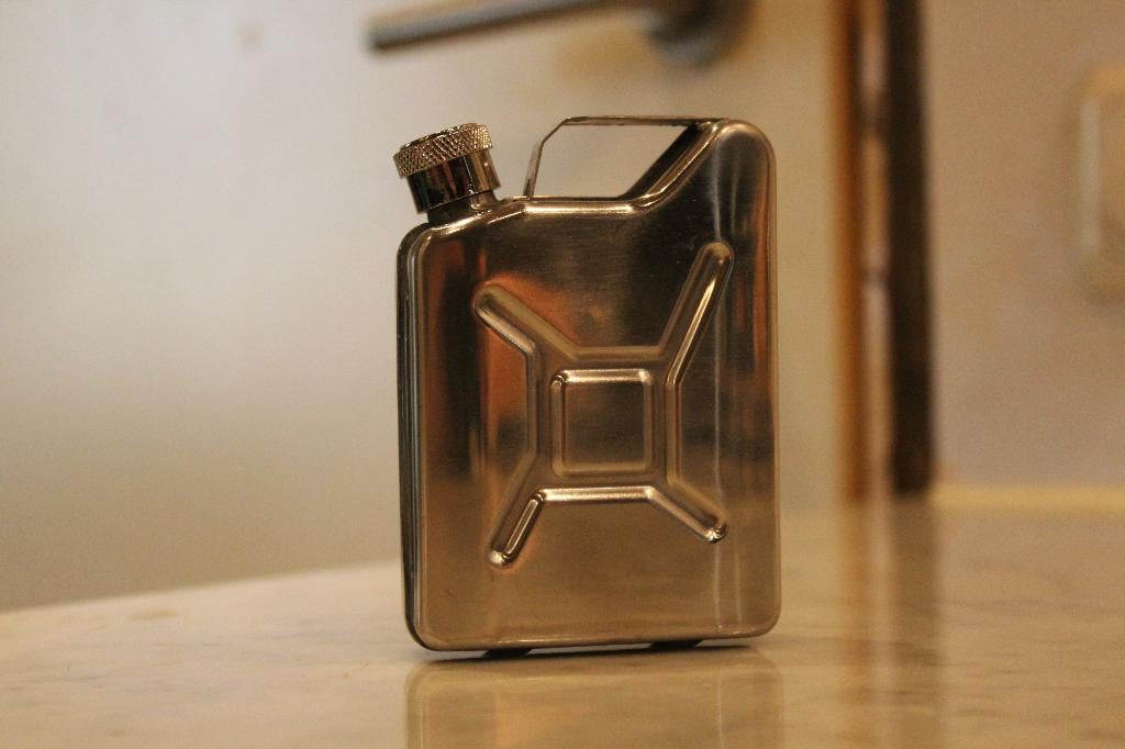 RVS Jerrican Flask Zakfles, Overige typen, Ophalen, Nieuw, Metaal