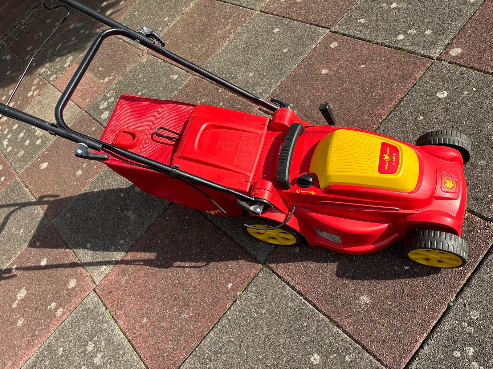 Wolf Garten grasmaaier A 340 E - Elektrisch, met opvangzak, Tuin en Terras, Ophalen, Cirkelmaaier, Gebruikt, Elektrische grasmaaier