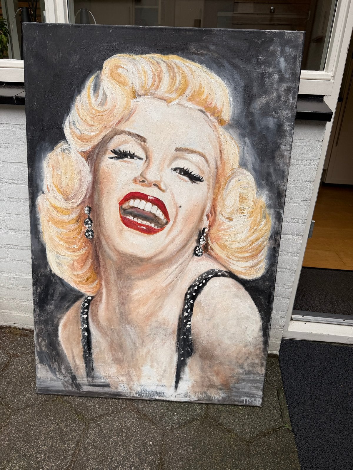 Marilyn Monroe Pop Art Schilderij - Handgeschilderd, Antiek en Kunst, Ophalen, Acrylverf, Handgeschilderd, Portret