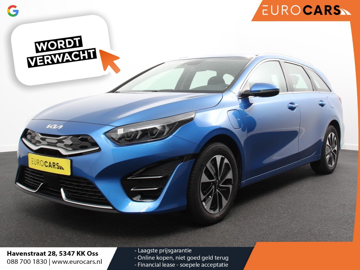Kia Ceed Sportswagon 1.6 GDI PHEV DynamicLine Climate contro, Auto's, Stof, Gebruikt, Blauw, Plug-in hybride