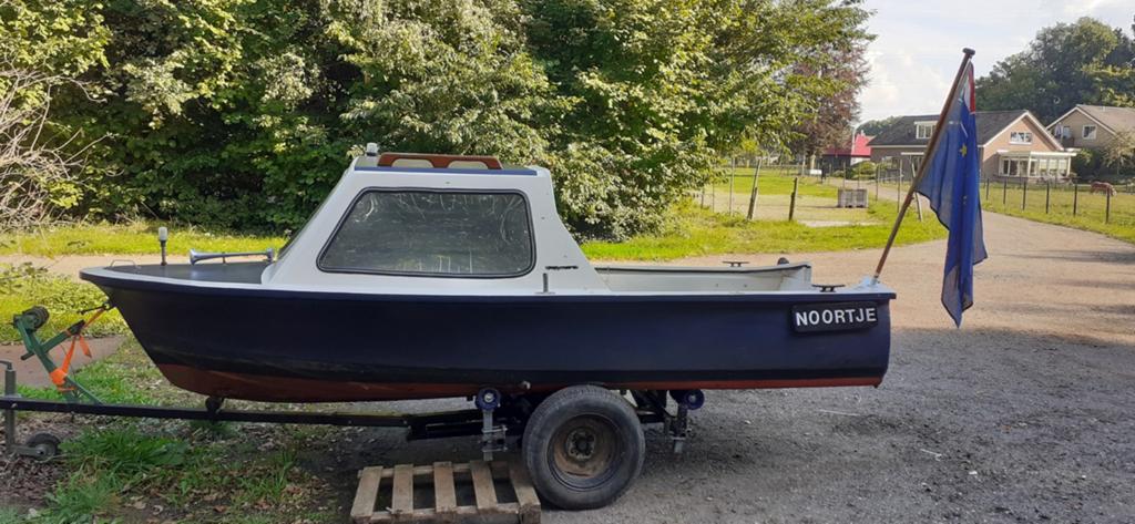 Leuke Kajuitboot met Honda 4.5 PK Buitenboordmotor, Ophalen, Gebruikt