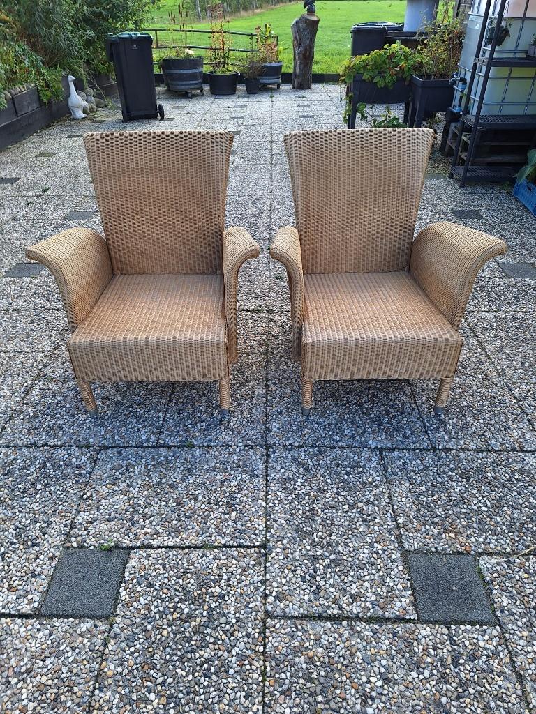Rotan stoelen, Ophalen, Gebruikt, Twee, Bruin