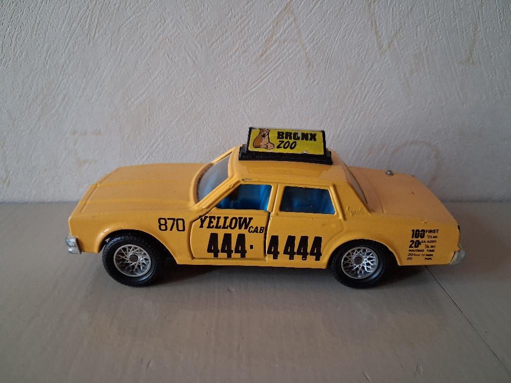 Chevrolet Impala Yellow Cab / taxi van Majorette, no 240, Ophalen of Verzenden, Gebruikt, Auto, Overige merken