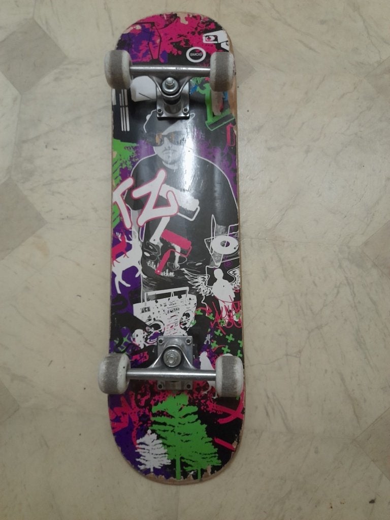 Skateboard Met Smog design 79 Cm Lang, Ophalen of Verzenden, Gebruikt, Skateboard
