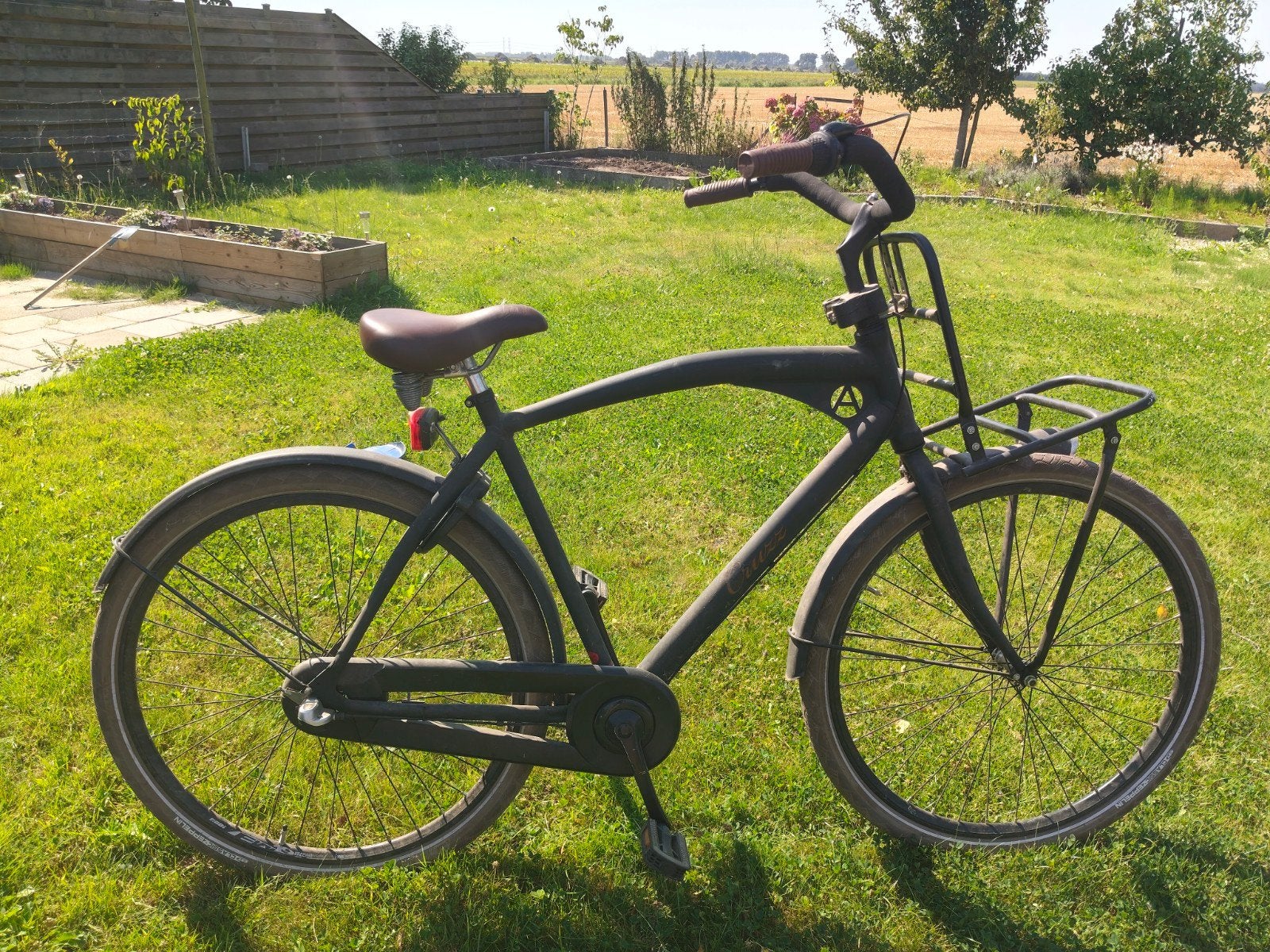 Avalon Cruz, matzwarte herenfiets, frame hoogte 57cm, Terugtraprem, Gebruikt, Versnellingen, 57 tot 61 cm