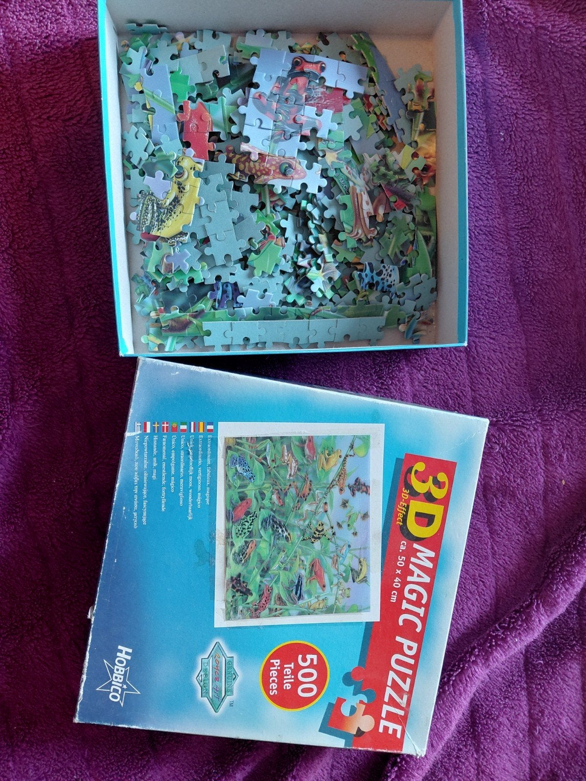 3D Magic Puzzle - Kikkers en insecten (500 stukjes), Een of twee spelers, Ophalen, Zo goed als nieuw, Hobbico
