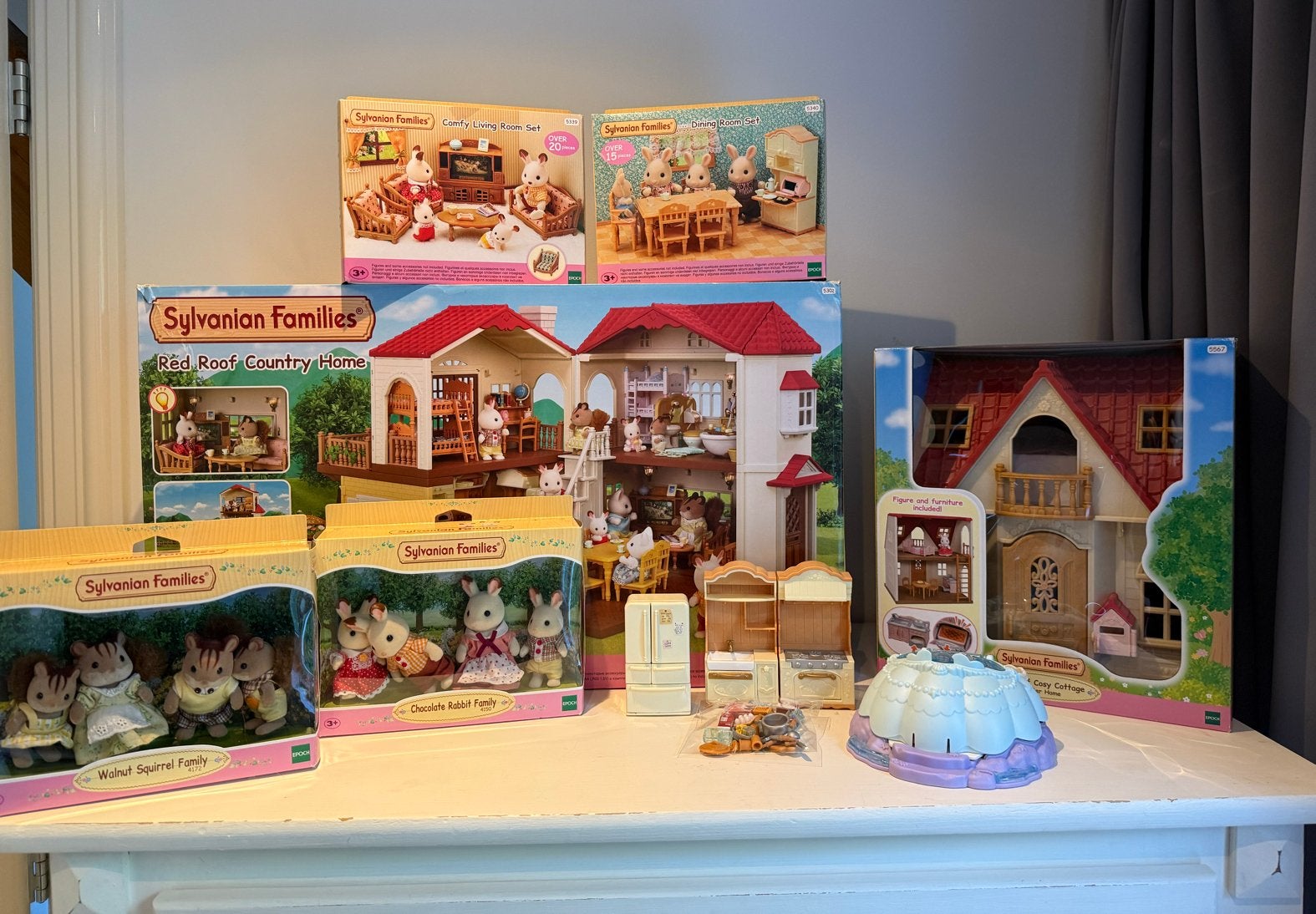 Grote Sylvanian Families Collectie - Huizen, Meubels, Poppen, Ophalen, Zo goed als nieuw, Poppenhuis