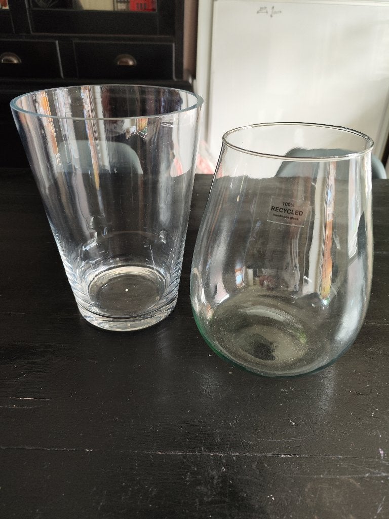 Vazen glas, Ophalen, Transparant, 25 cm, Glas