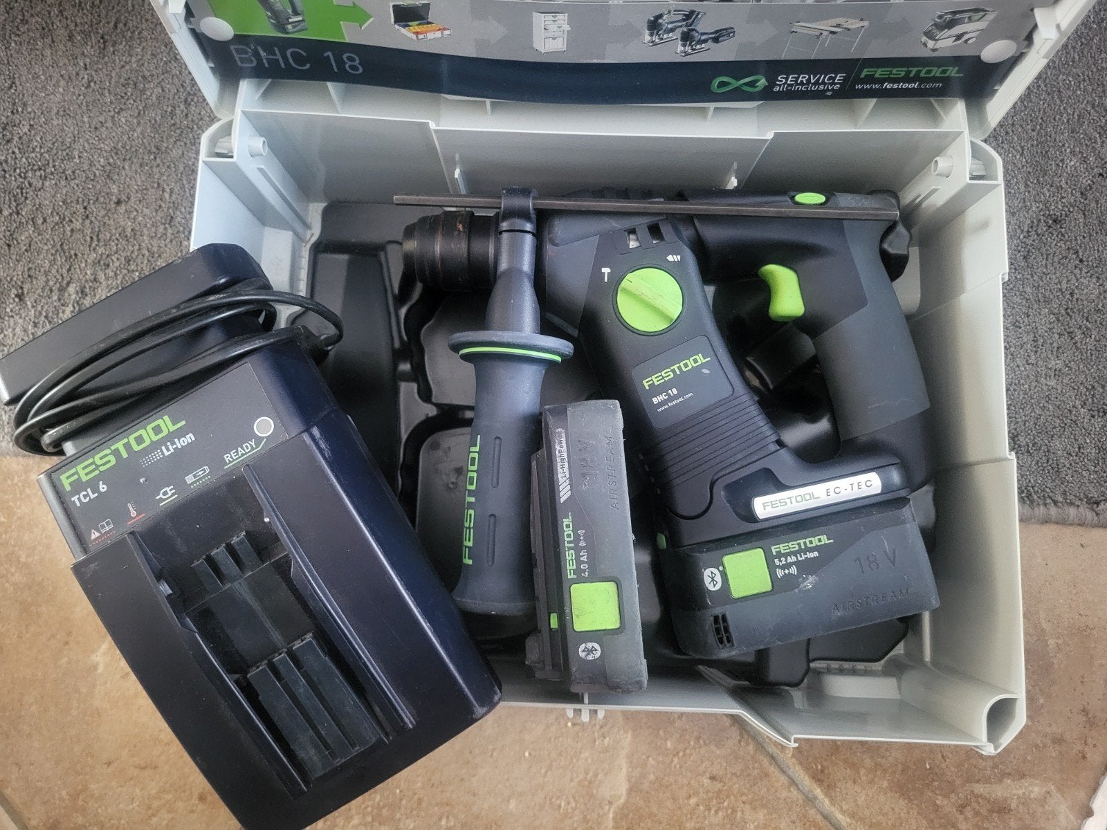 Festool BHC18 18V accu SDS boormachine klopboormachine, Boormachine, 600 watt of meer, Ophalen of Verzenden, Klopboormechanisme