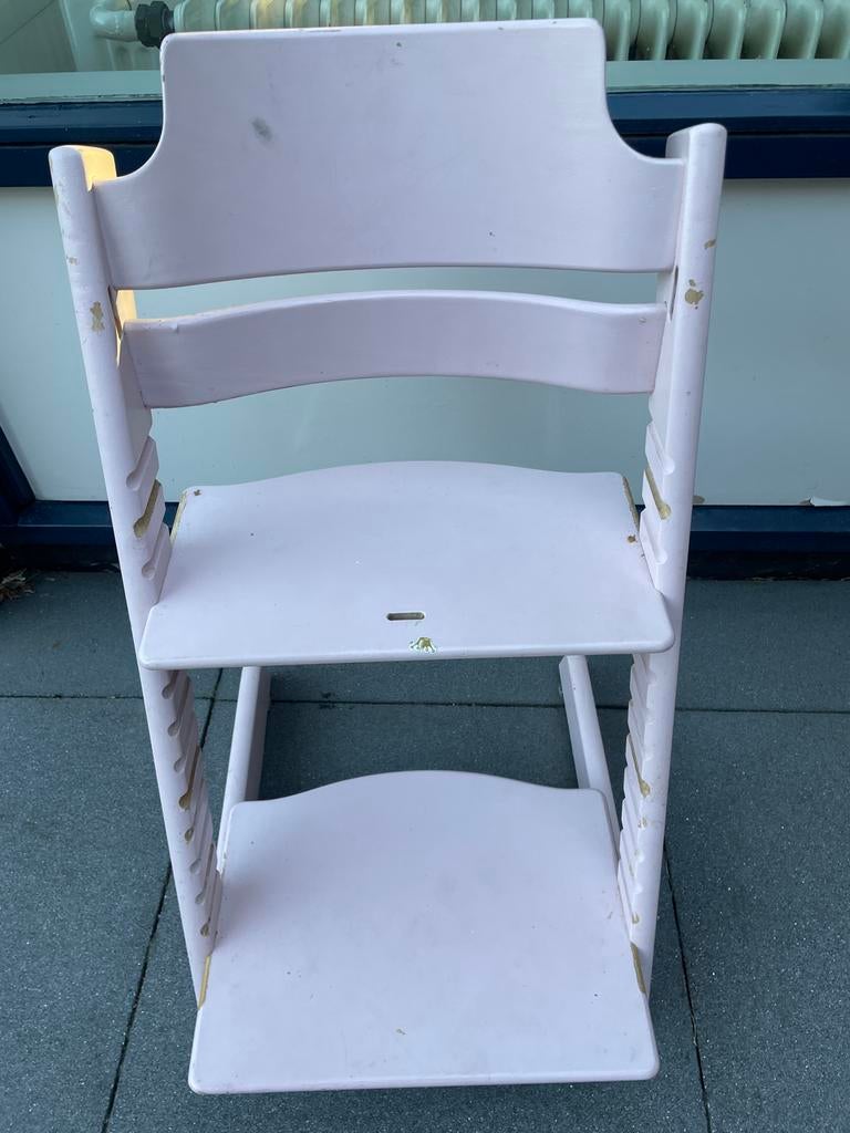Stokke Tripp Trapp kinderstoel - Roze (gebruikt), Ophalen, Gebruikt, Meegroeistoel, Aanschuifbaar