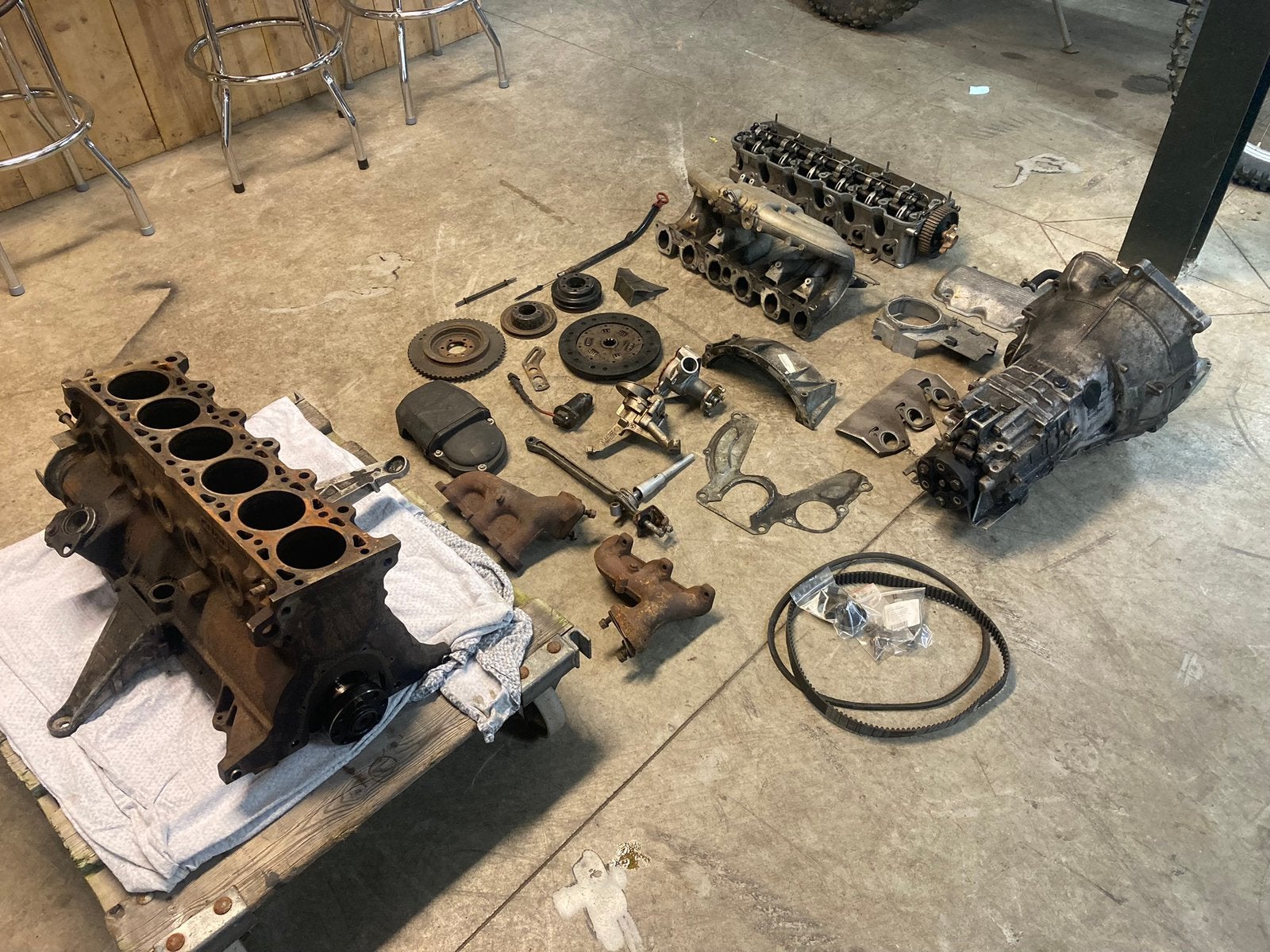 Bmw e30 m20b20 motorblok 6 cilinder, Ophalen, BMW