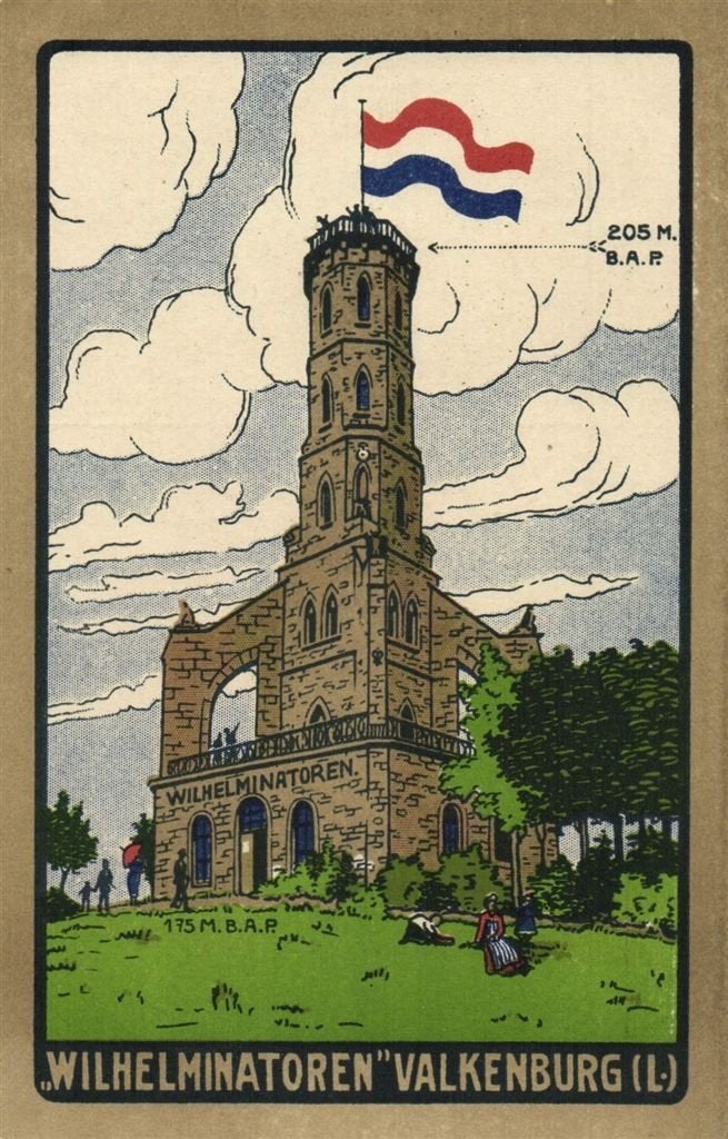 Wilhelminatoren Valkenburg [L.] - 1920 gelopen, Verzenden, 1920 tot 1940, Gelopen, Limburg