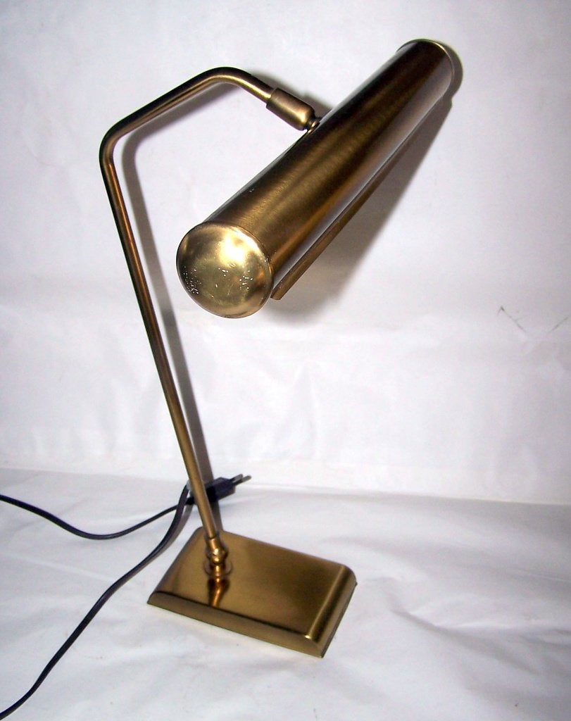 Prachtige messing bureau/pianolamp. Nieuwstaat., Huis en Inrichting, Lampen | Tafellampen, Bureaulamp, Goud, E14 (klein), Overige stijlen