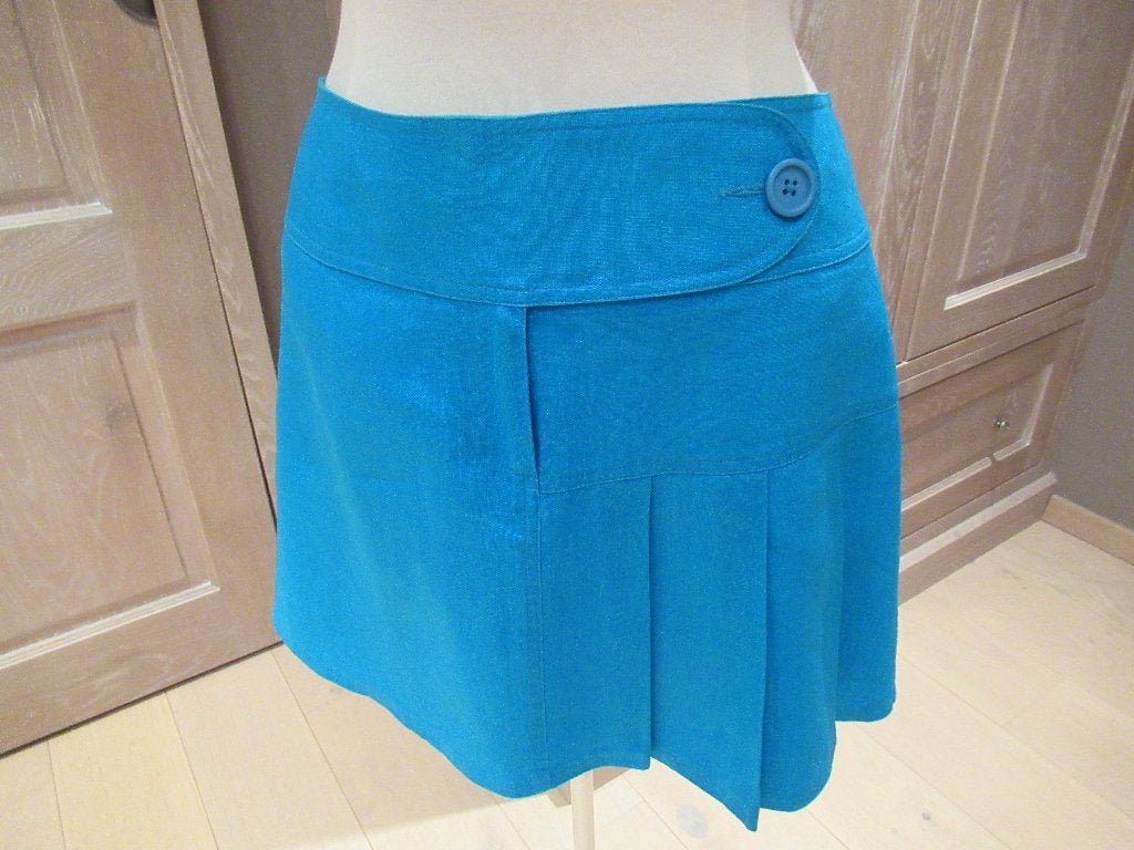 Nieuwe blauwe linnen InWear rok, mt 36/38, Maat 38/40 (M), Nieuw, Inwear, Boven de knie