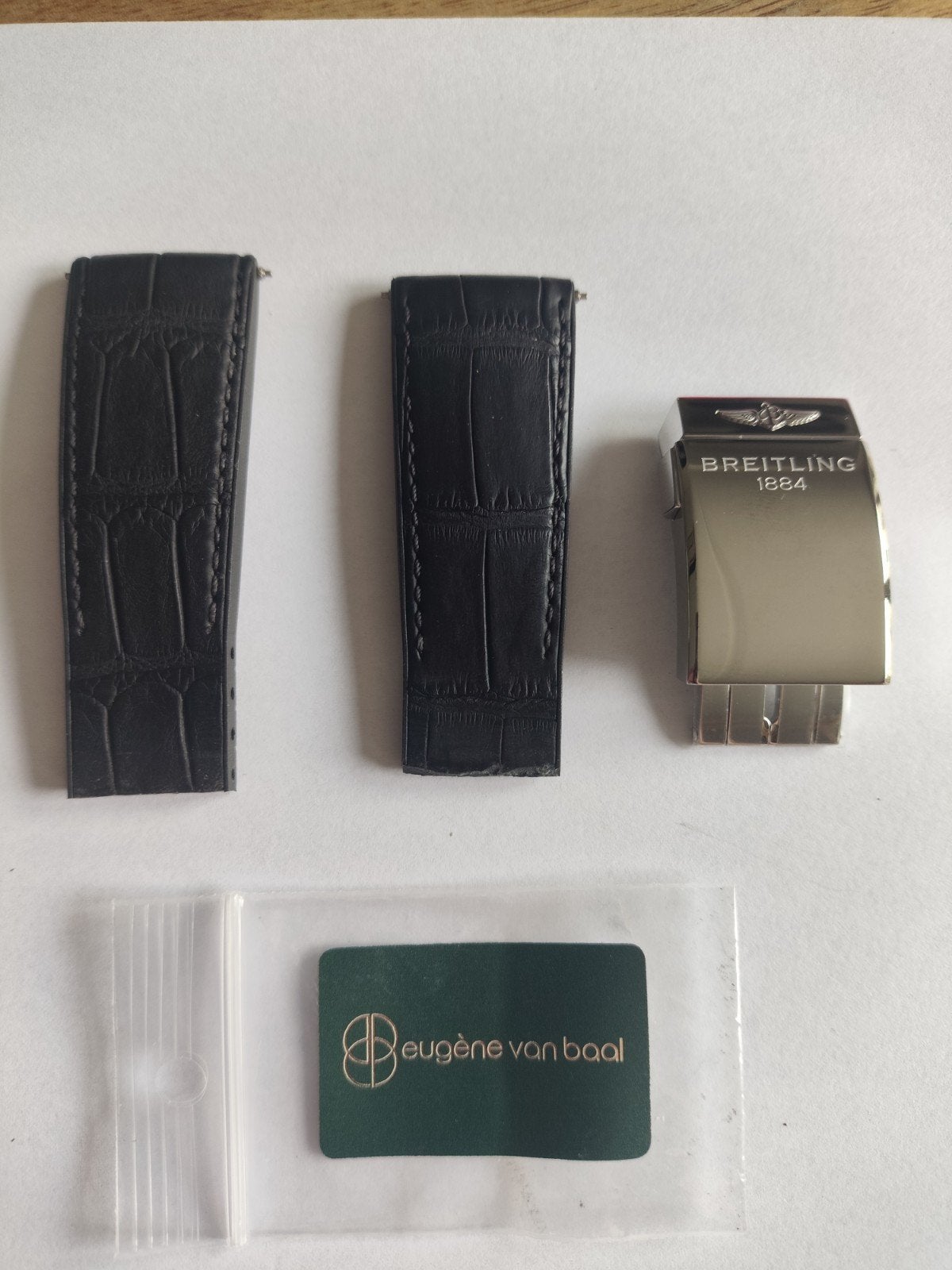 T.k. i.nw.st. Breitling horloge band 24mm. complete set., Ophalen of Verzenden