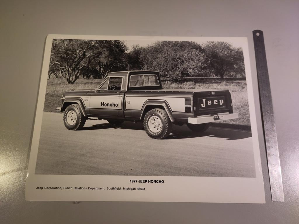 Jeep Honcho Pick Up 1977 persfoto (081), Ophalen of Verzenden, 1960 tot 1980, Zo goed als nieuw, Overige onderwerpen