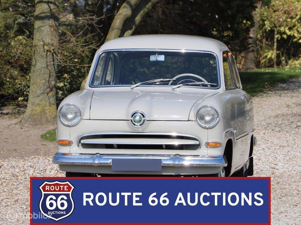 Ford Taunus 15M | 1956 | Route 66 Auctions, Auto's, Oldtimers, Overige carrosserieën, Zwart, Bedrijf, Handgeschakeld