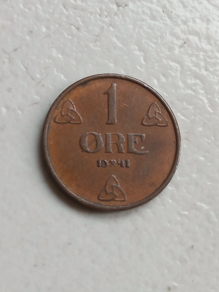 Noorwegen 1 ore 1941., Ophalen of Verzenden, Overige landen, Losse munt