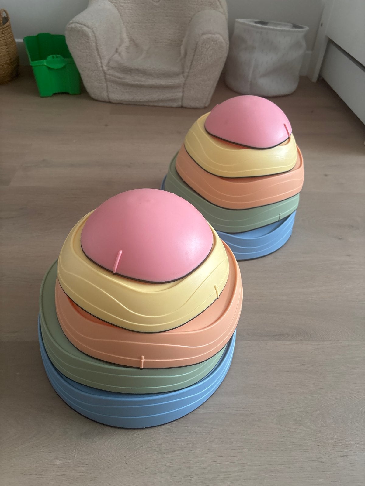 Stapelstenen Pastelkleuren - Set van 2, Kinderen en Baby's, Speelgoed | Educatief en Creatief, Ophalen, Zo goed als nieuw, Bouwen