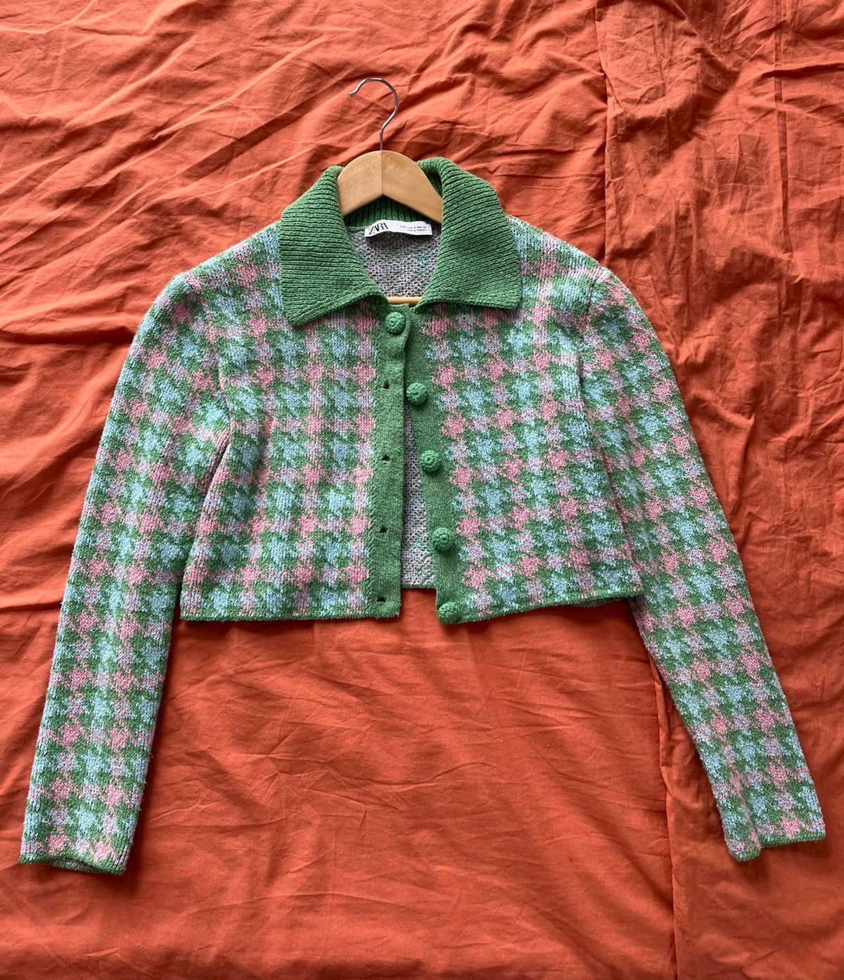 Zara gebreid vestje met pied-de-poule patroon, Kleding | Dames, Truien en Vesten, Ophalen of Verzenden, Zo goed als nieuw, Maat 36 (S)