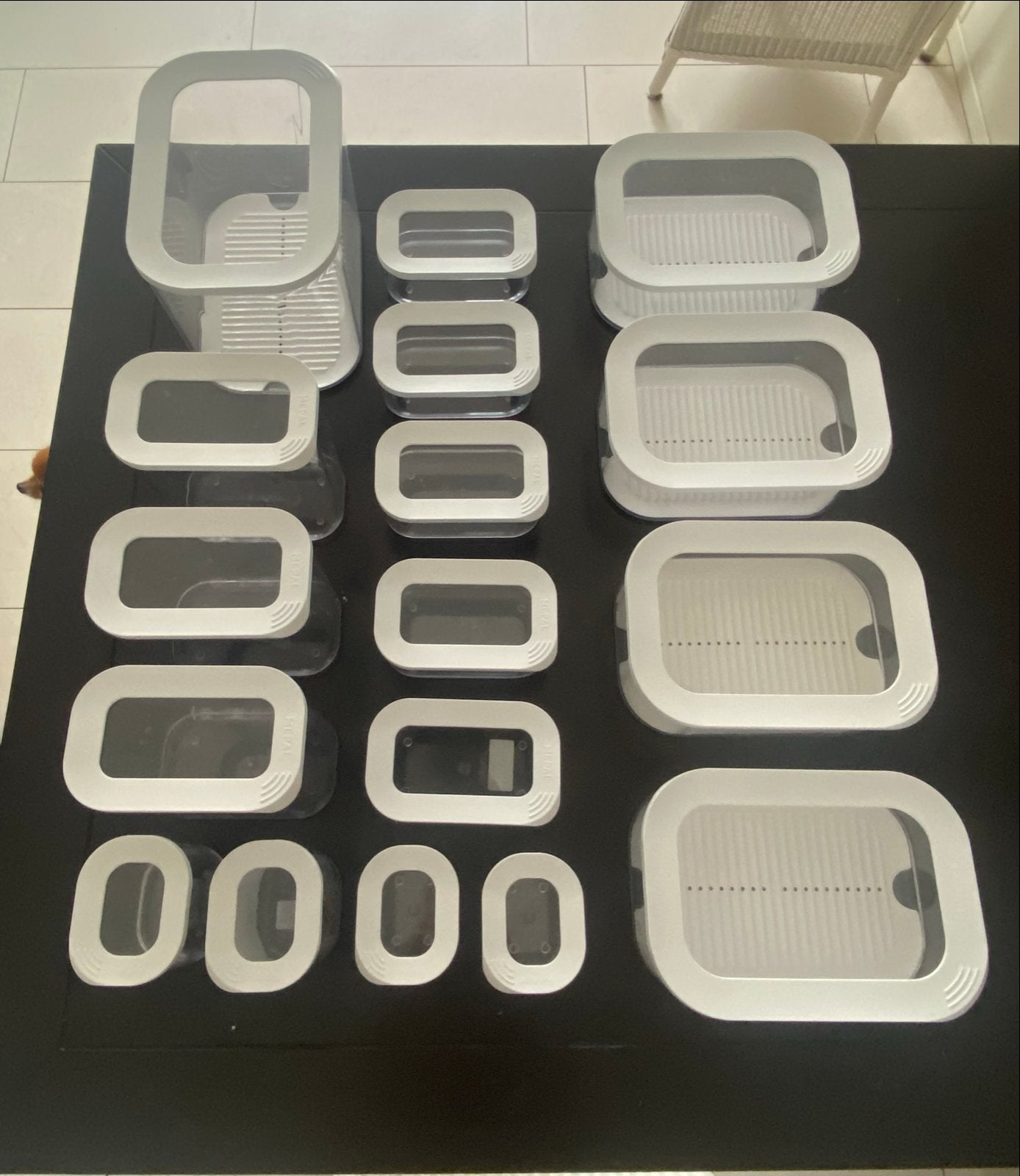 Mepal Modula Bewaardozen Set - 17 Stuks Wit, Ophalen, Kunststof, Nieuw, Voorraadpot