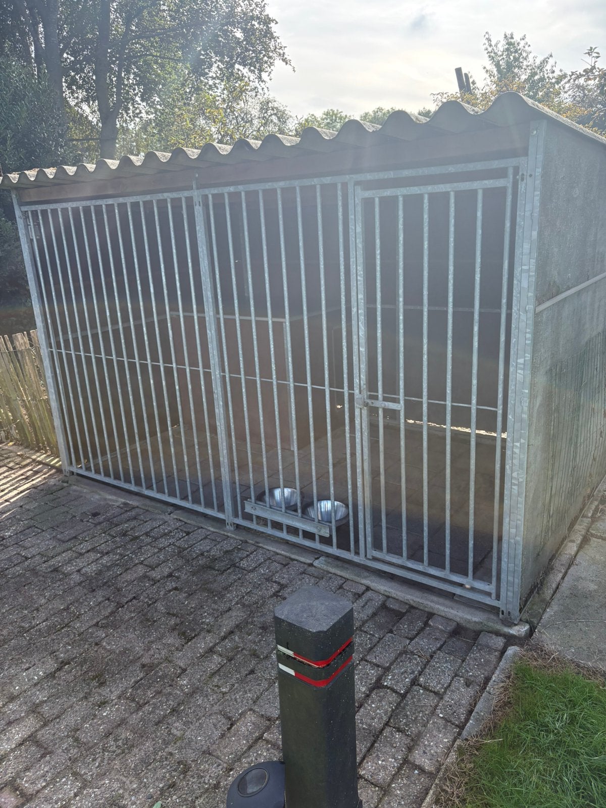 Hondenren kennel met nachhok, Dieren en Toebehoren, Ophalen, Hondenkennel, 100 cm of meer, 110 cm of meer