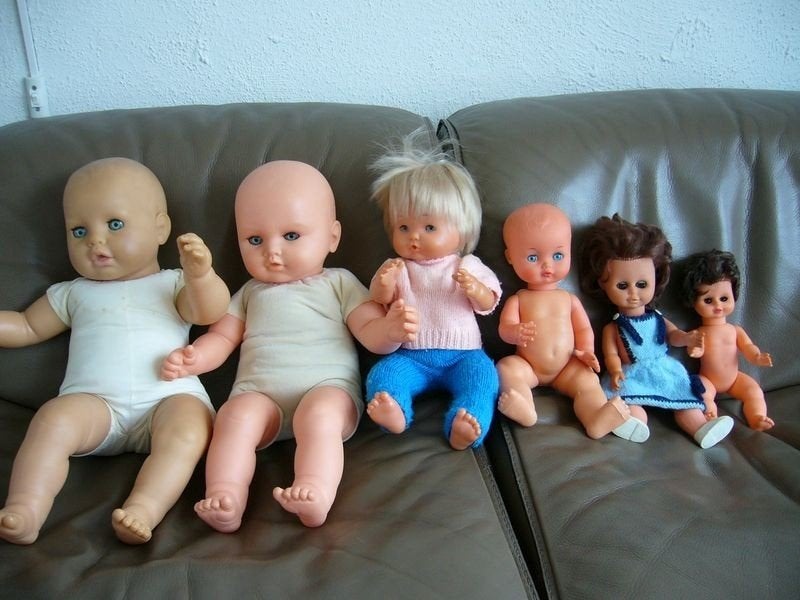 Diverse poppen uit de jaren 70 nieuwstaat, Verzamelen, Poppen, Zo goed als nieuw, Pop, Ophalen of Verzenden