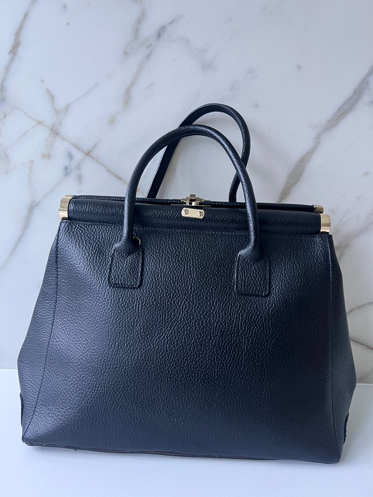 100% ECHT LEER / ZWARTE LEREN HANDTAS HAND TAS  BIJNA GRATIS, Ophalen of Verzenden, Zo goed als nieuw, Zwart, Handtas
