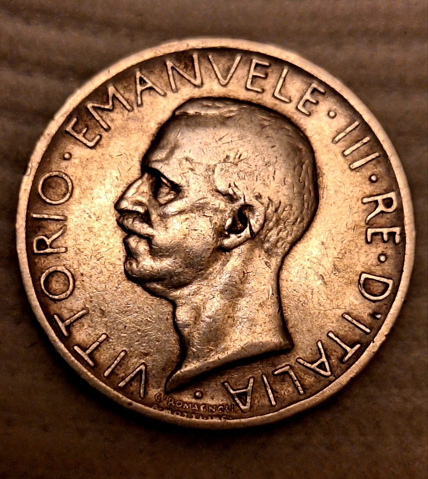 Zilveren Italiaanse munt - 5 Lire 1927 (Vittorio Emanuele II, Verzenden, Italië