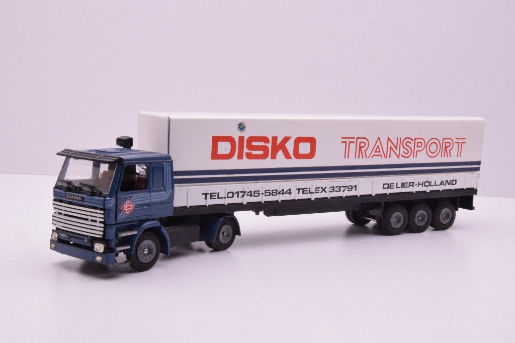 Scania 141-V8  '' Disko transport ''  Tekno, Ophalen of Verzenden, Zo goed als nieuw, Bus of Vrachtwagen, Tekno