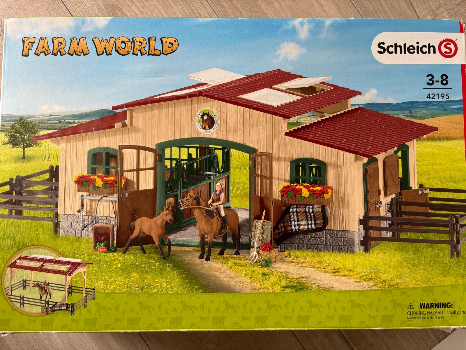 Schleich paardenmanege met extra paarden en accessoires, Ophalen, Gebruikt, Jongen of Meisje