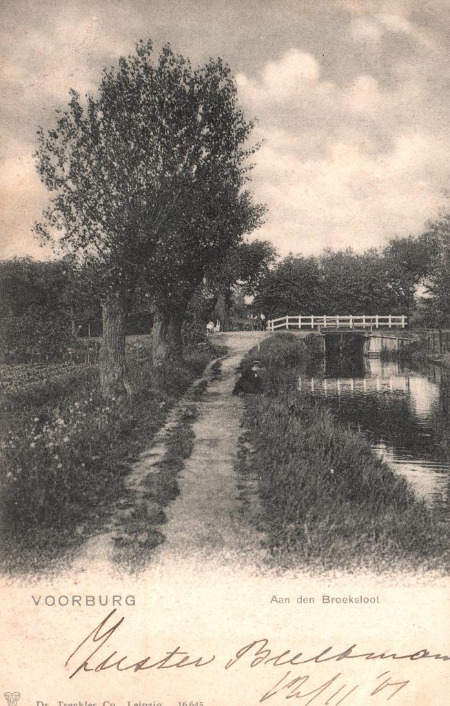 Voorburg, aan den Broeksloot (1901) 127973, Ophalen of Verzenden, Voor 1920, Gelopen, Zuid-Holland