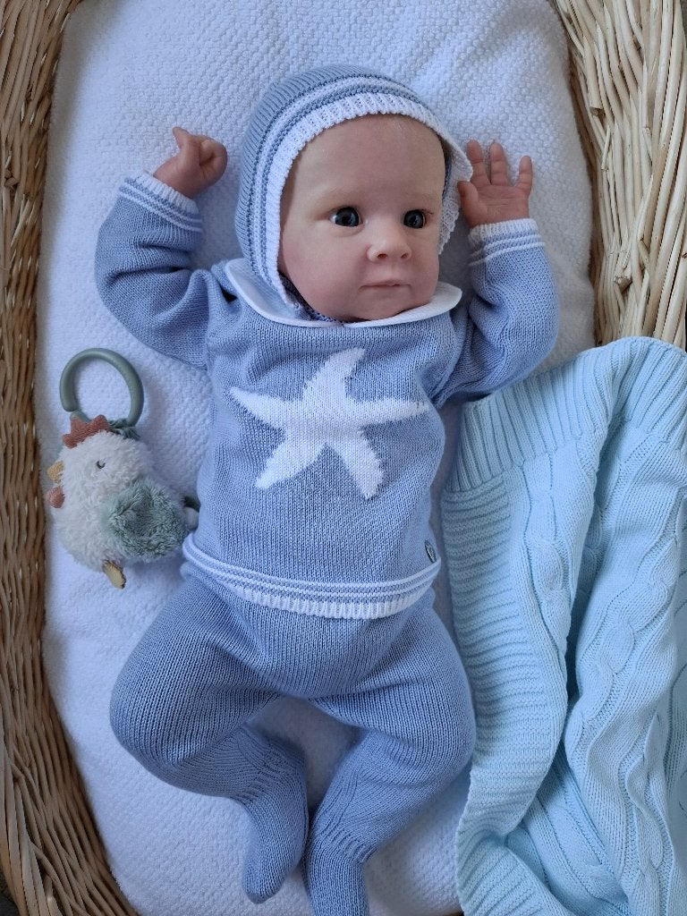 Reborn kledingset van Juliana, maat 56, blauw, Ophalen of Verzenden, Zo goed als nieuw, Pop, Levensecht of Reborn