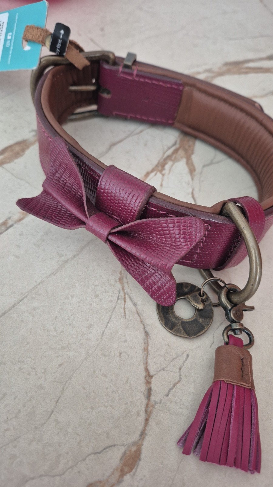 Dwam halsband, Bonnie Bordeaux maat L, Dieren en Toebehoren, Ophalen of Verzenden, Nieuw