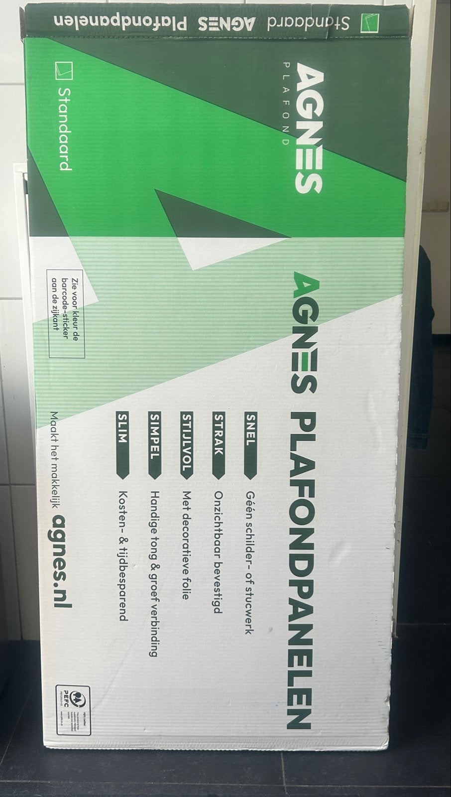 1x Agnes plafondplaat 620x1220 mm - Nieuw, Ophalen of Verzenden, Nieuw, Overige materialen, Minder dan 20 mm