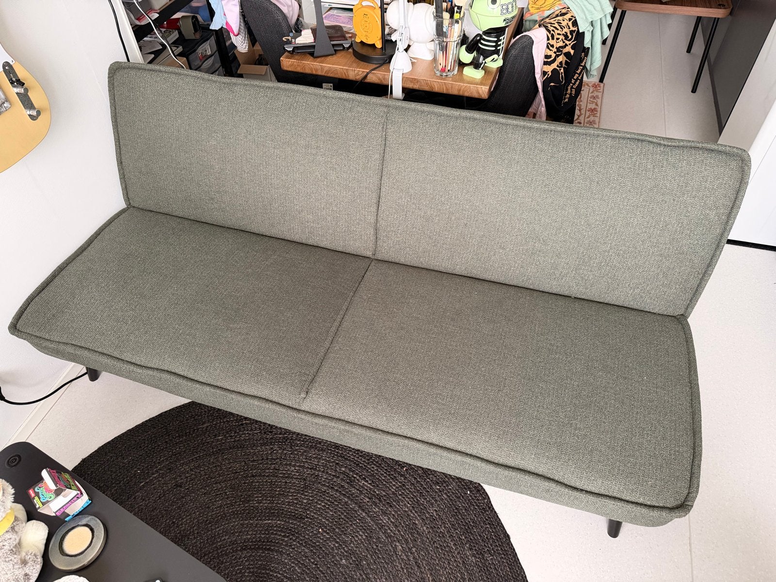 Groene slaapbank 190x110 cm, Huis en Inrichting, Ophalen, 100 cm, Eenpersoons, 190 cm of minder