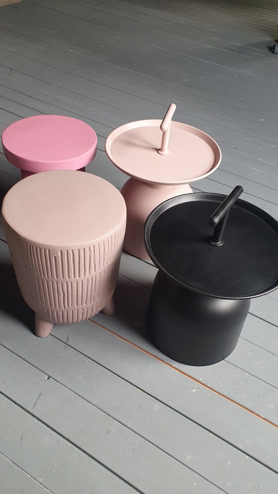 Diverse Bijzettafels: Sklum, Torque - Roze & Zwart, Ophalen, Minder dan 45 cm, Minder dan 55 cm, Metaal of Aluminium