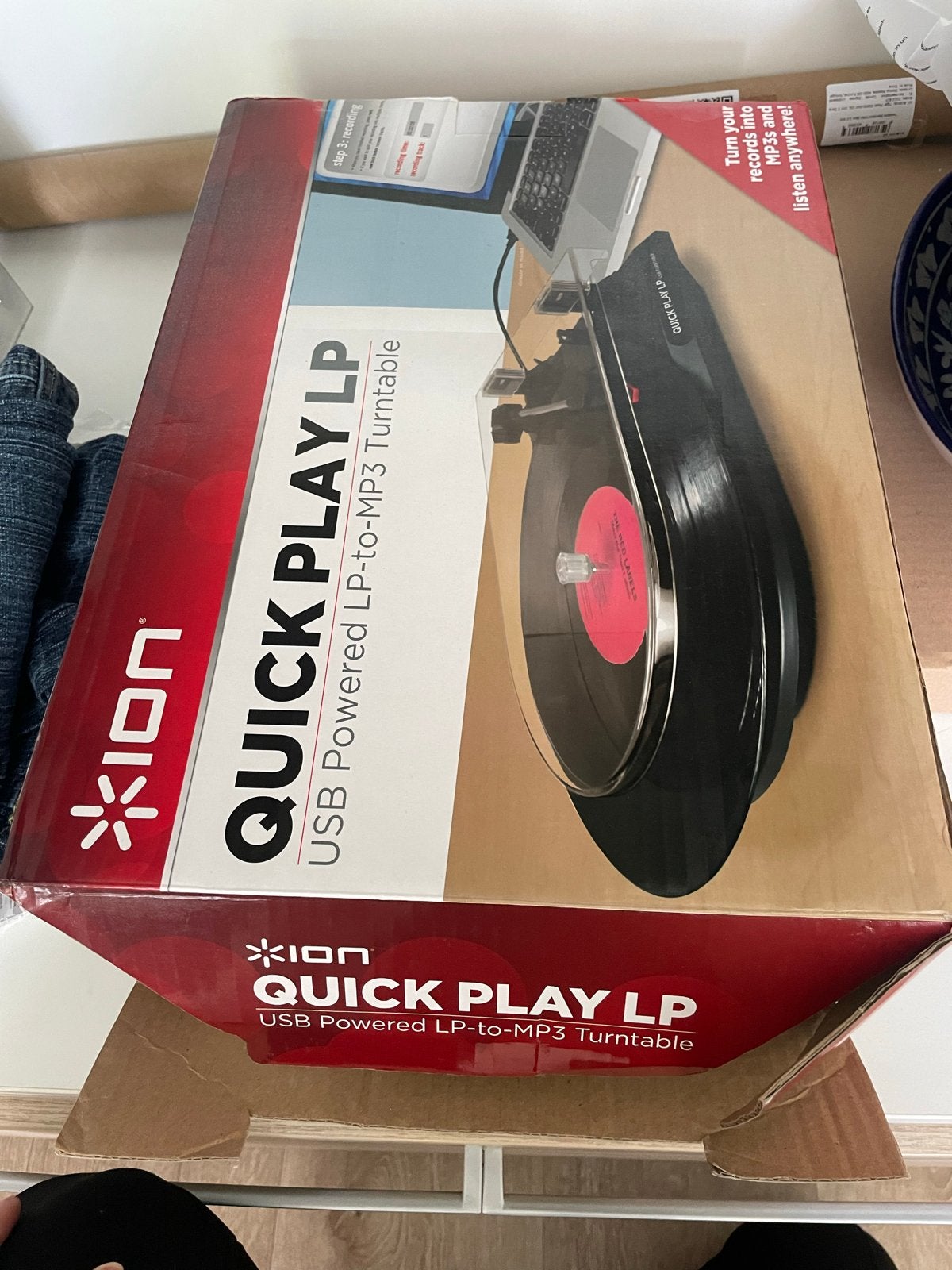 Nieuwe ION Quick Play LP USB Platenspeler, Overige merken, Nieuw, Ophalen of Verzenden, USB-aansluiting