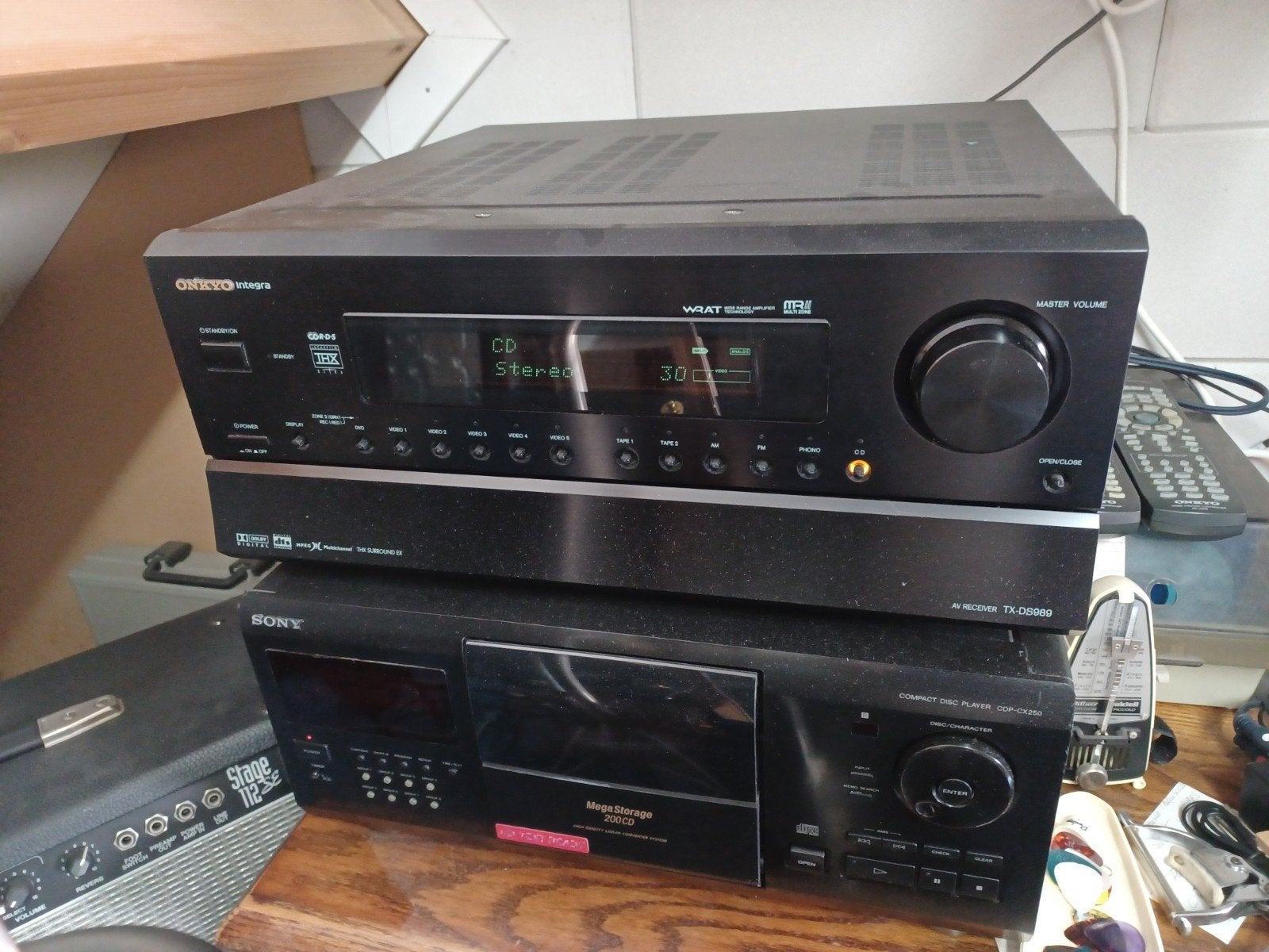 Onkyo DS 989 AV Receiver - Topkwaliteit Geluid, Ophalen of Verzenden, 120 watt of meer, Onkyo, Gebruikt