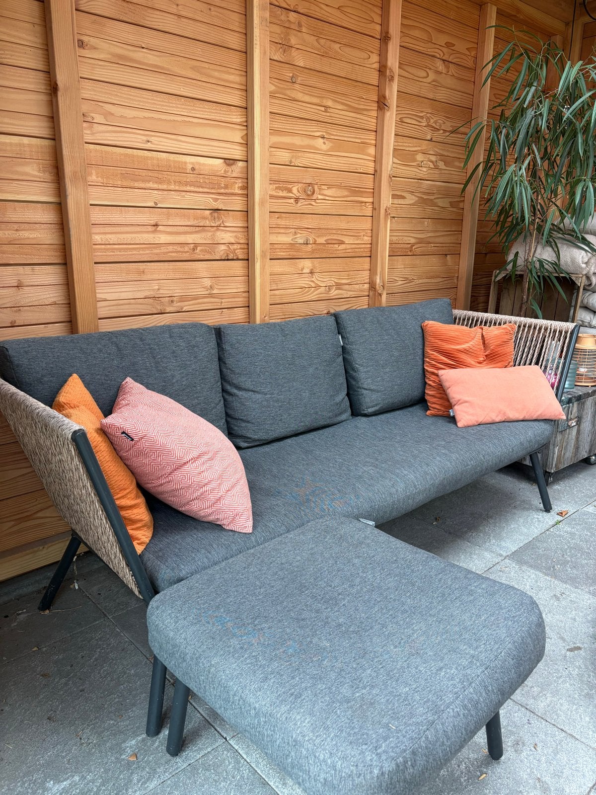 Stijlvolle Loungeset Intratuin, Tuin en Terras, Ophalen, 4 zitplaatsen, Gebruikt, Loungeset