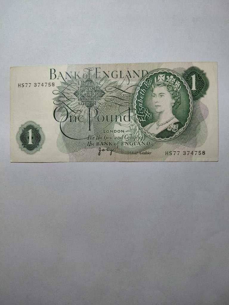 Engeland 1 pound 1970-77, Postzegels en Munten, Ophalen of Verzenden, Overige landen
