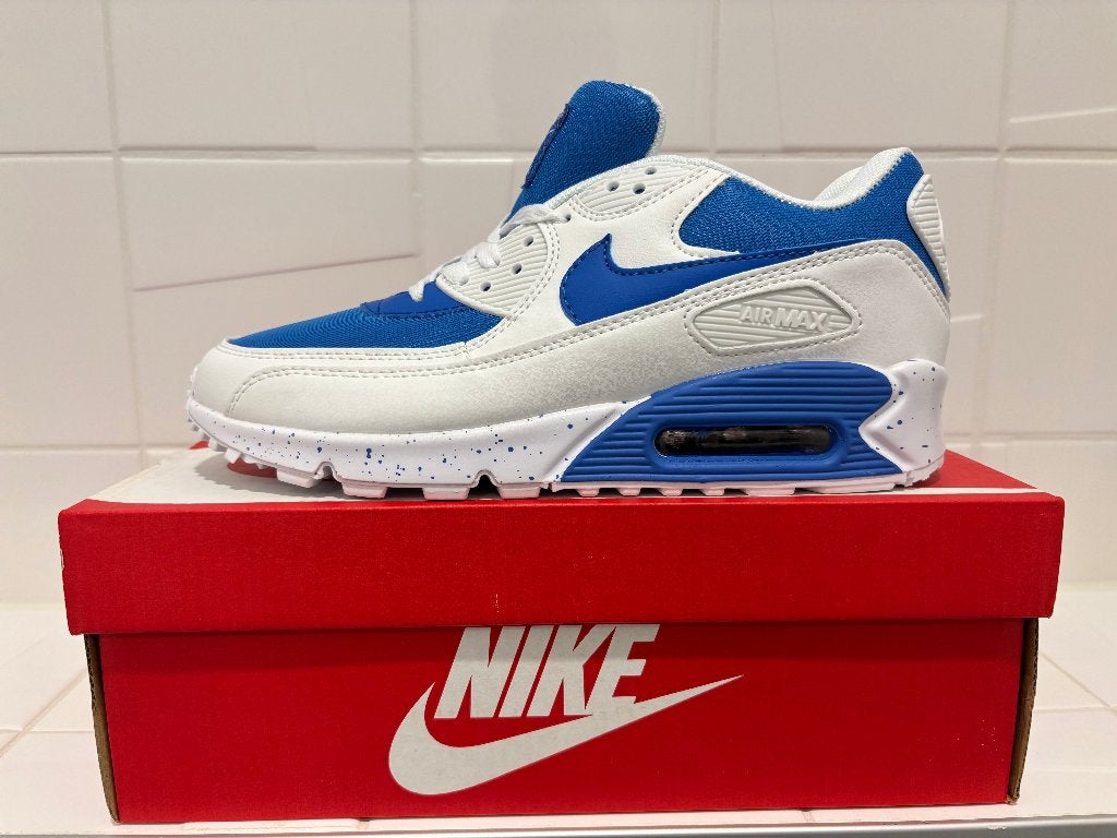 Nike air max 90 blauw-wit maat 42, Blauw, Ophalen of Verzenden, Sneakers of Gympen, Nieuw