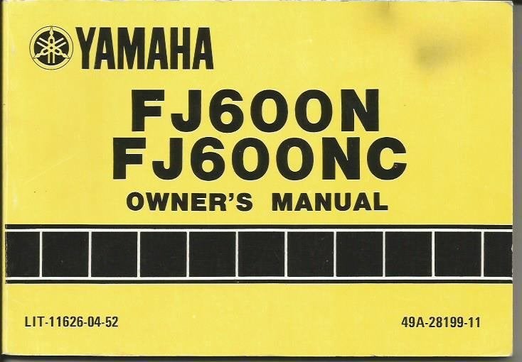 Yamaha FJ600 N FJ600 NC manual (7038z), Verzenden, Yamaha