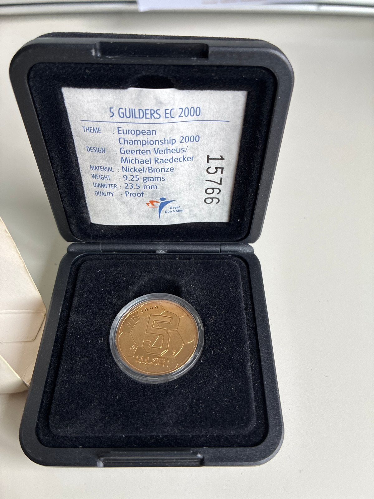 5 Gulden EC 2000 - Europees Kampioenschap Voetbal, Ophalen of Verzenden, Koningin Beatrix, 5 gulden, Losse munt