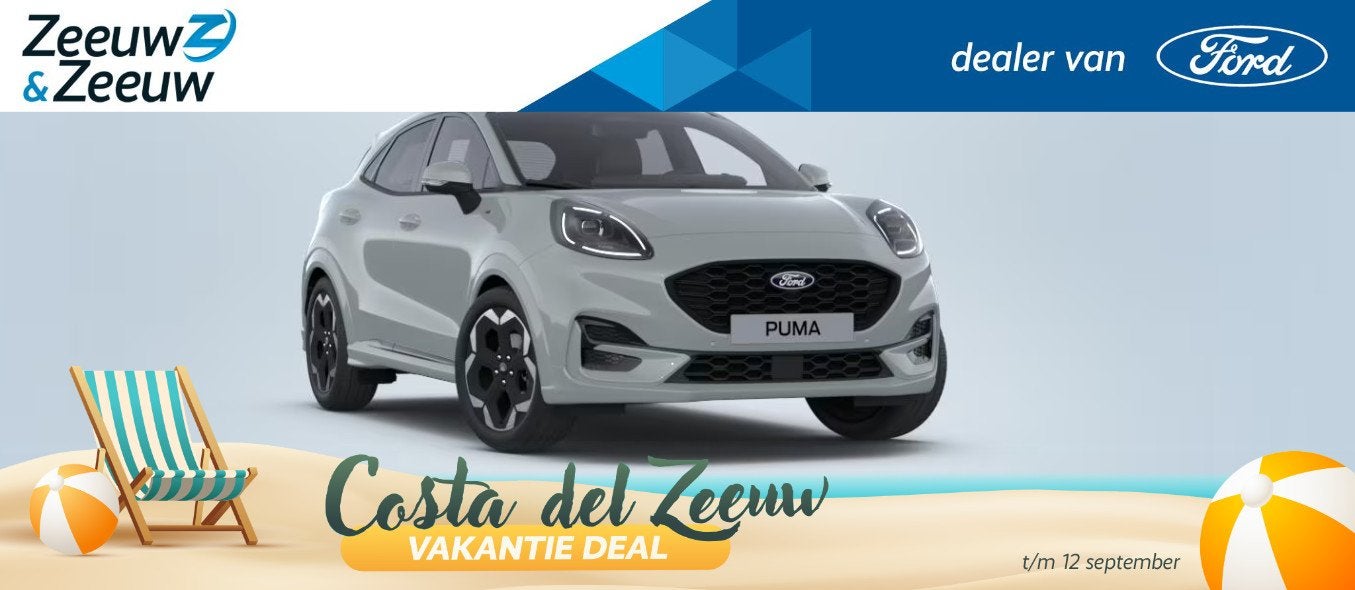 Ford Puma 1.0 EcoBoost Hybrid ST-Line X | NIEUW | Tot €500, Auto's, 12 maanden, 125 pk, Puma, Leder en Stof