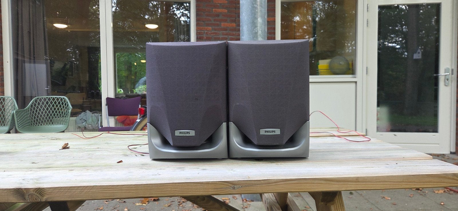 2x Philips FB 318PH - 3Ohm Stereo Speaker set, Audio, Tv en Foto, Stereo speakers, Philips, Gebruikt, Inclusief kabels