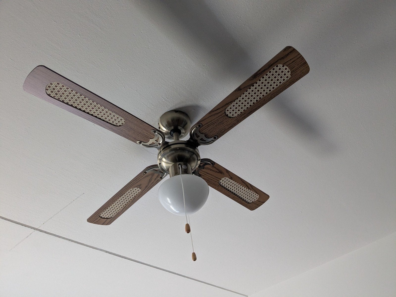 Mooie Plafondventilator met lamp, Witgoed en Apparatuur, Ventilatoren, Ophalen, Zo goed als nieuw, Plafondventilator