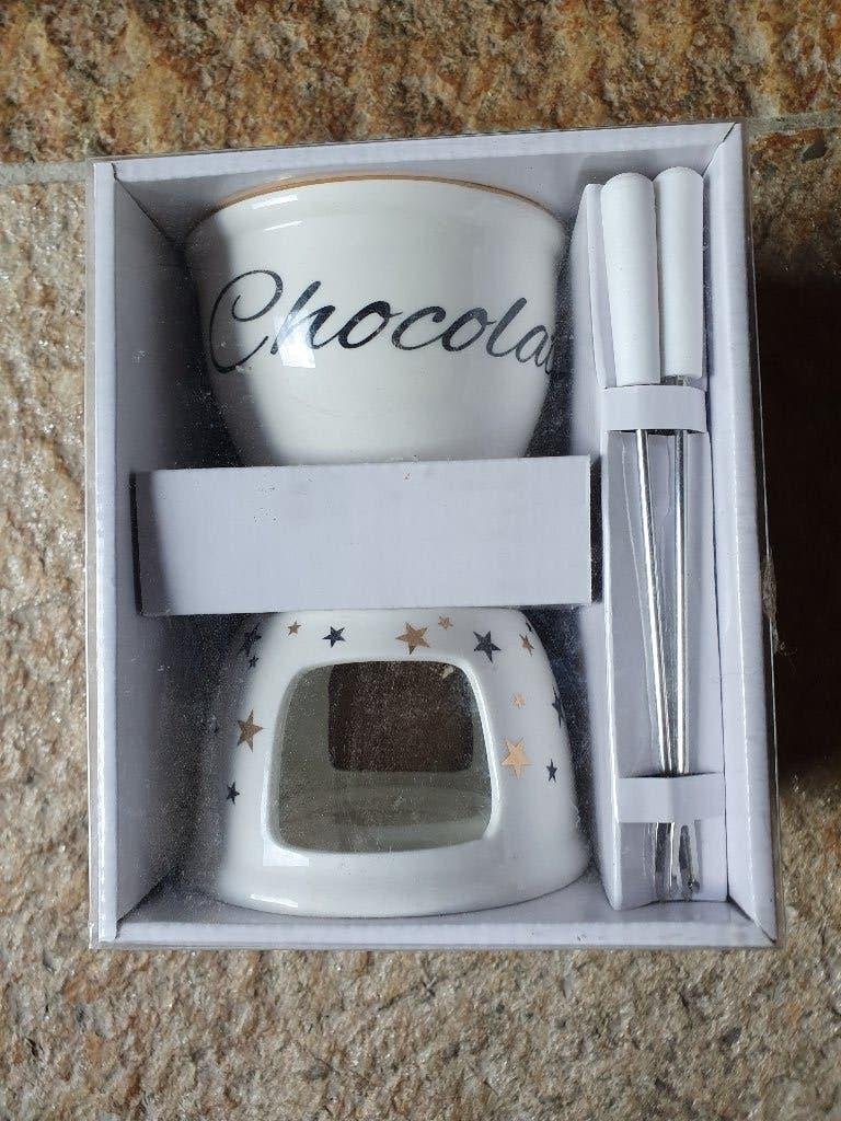 Nieuw fondue-stel voor chocoladefondue  Opsturen of opha-, Ophalen of Verzenden, Nieuw, Waxinelicht, Fondueset