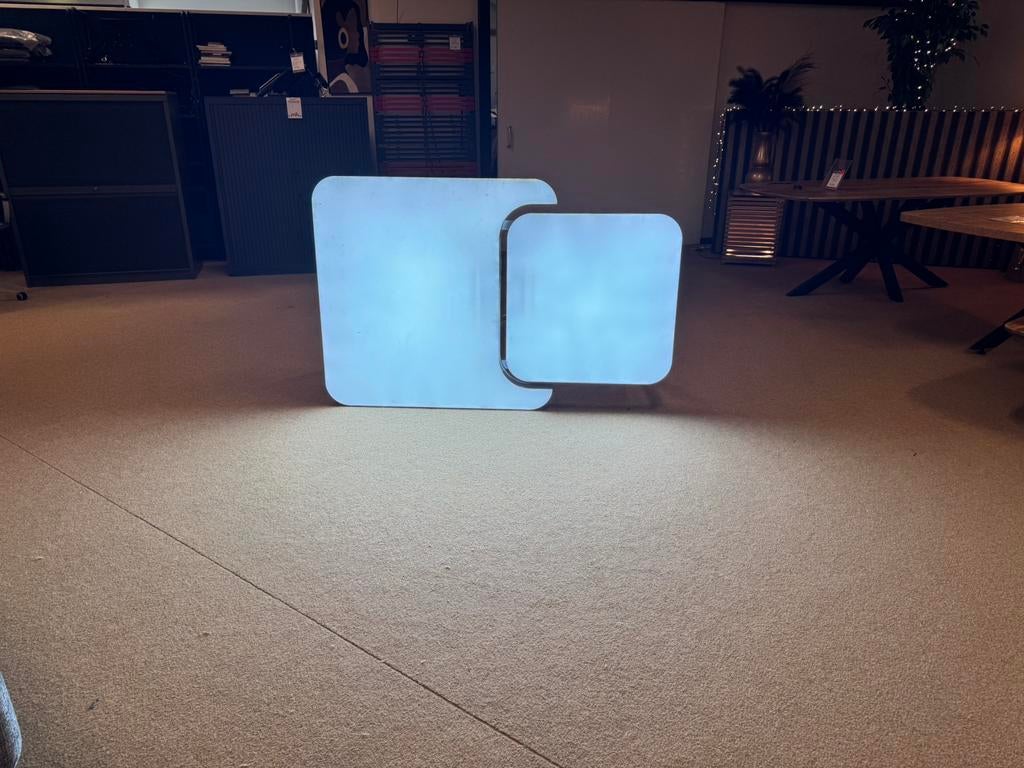 Reclamebord met led verlichting en aluminium frame 160cm, Ophalen, Reclamebord, Gebruikt, Mwonenenslapen