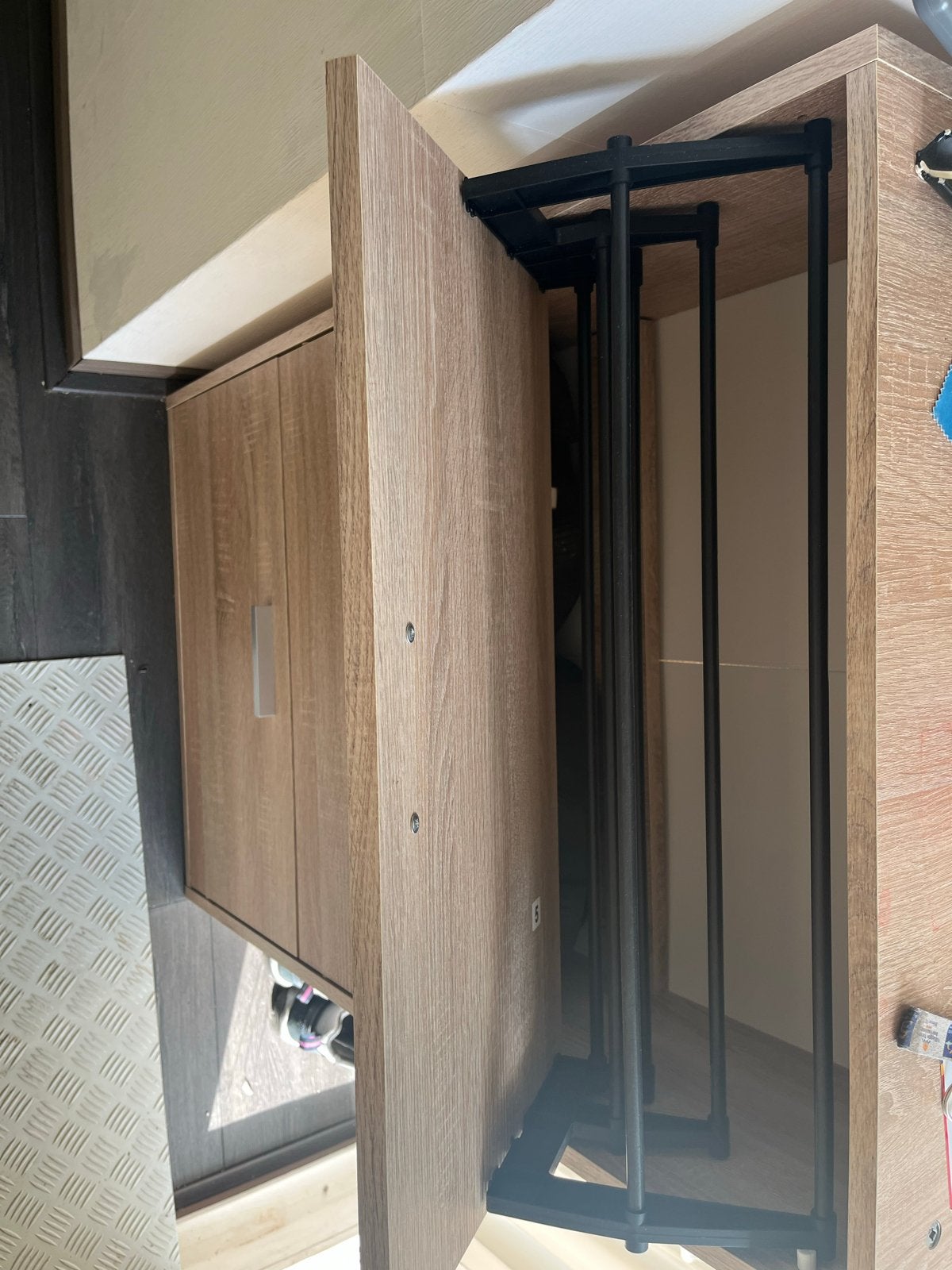 Schoenenkast, vitrinekasten en glazen TV-tafel, Huis en Inrichting, Kasten | Vitrinekasten, Ophalen, Gebruikt, 100 tot 150 cm